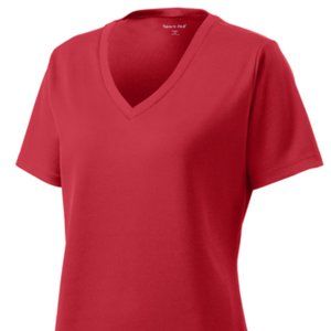 LST340 Sport-Tek Ladies PosiCharge RacerMesh V-Neck Tee, **NEW** Size: Large